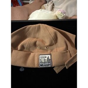 Denim Dry Good Supplies Skull Cap Brimless Brown Cap Hat‎ Buckle Strap 4027